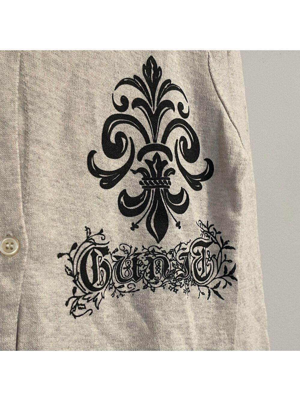 NWOT POL Cream Cardigan with Black Design Size Small - Picture 3 of 4